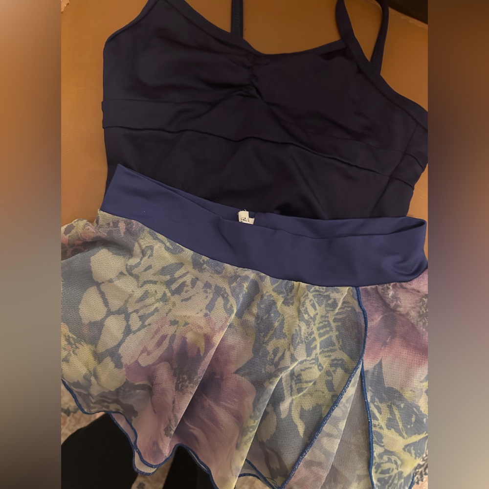 Girls Motionwear leotard and skirt large